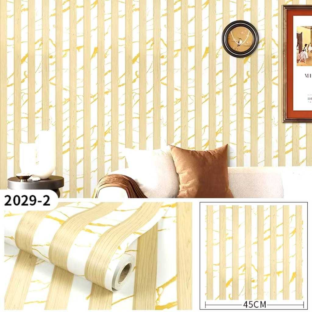 WALLSAY WALLPAPER DINDING WALPAPER MURAH KAYU - MOTIF PANEL MARMER PUTIH 45 x 8 M COD Dekorasi
