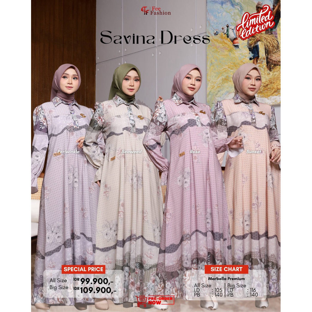 Fee Fashion - Dress / Gamis / Savina Dress Fee Fashion