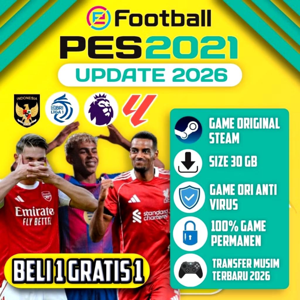 GAME PES 2021 UPDATE PATCH 2026 ORIGINAL STEAM PC/LAPTOP