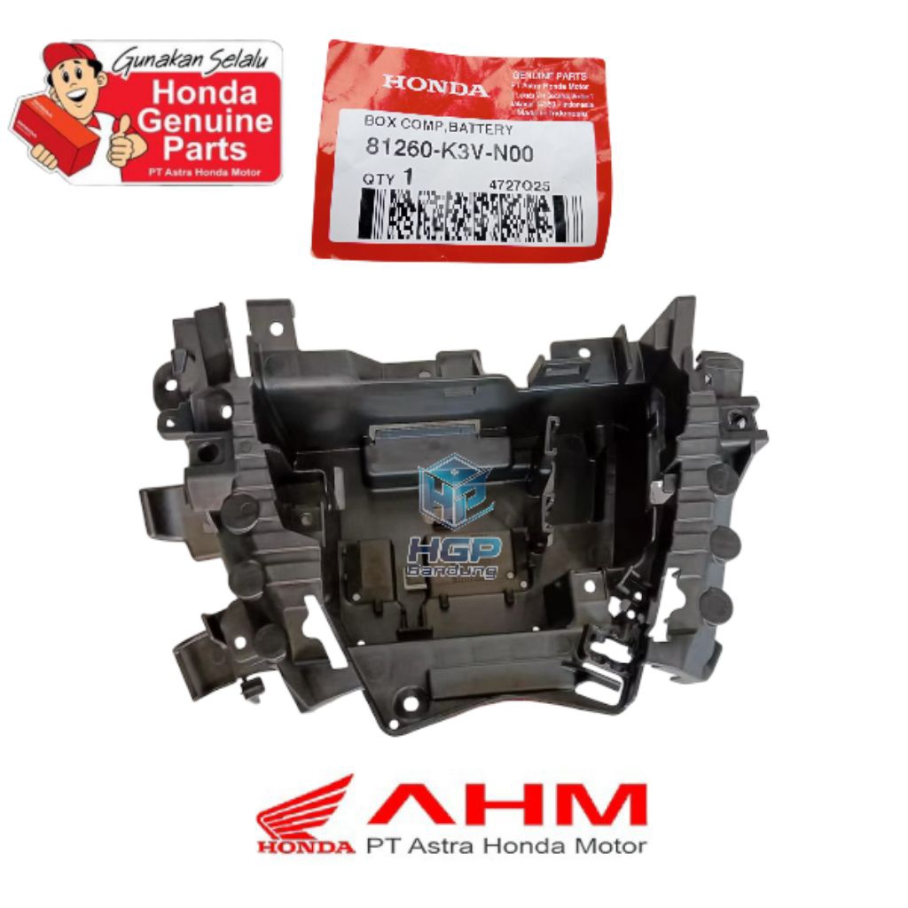 81260-K3V-N00 Box Comp Battery Box Cover Tempat Aki Stylo 160 ABS CBS Original AHM Honda