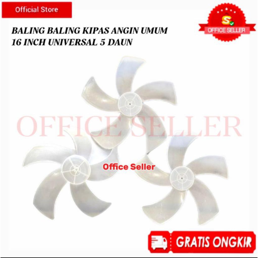 BALING BALING KIPAS ANGIN UMUM 5 DAUN 16 INCH MULTI RRT COCOK UNTUK COSMOS MIYAKO DLL UNIVERSAL