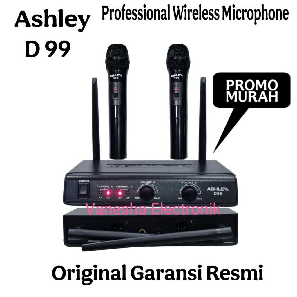 Mic Wireless Ashley D99 D 99 Microphone Ashley Original
