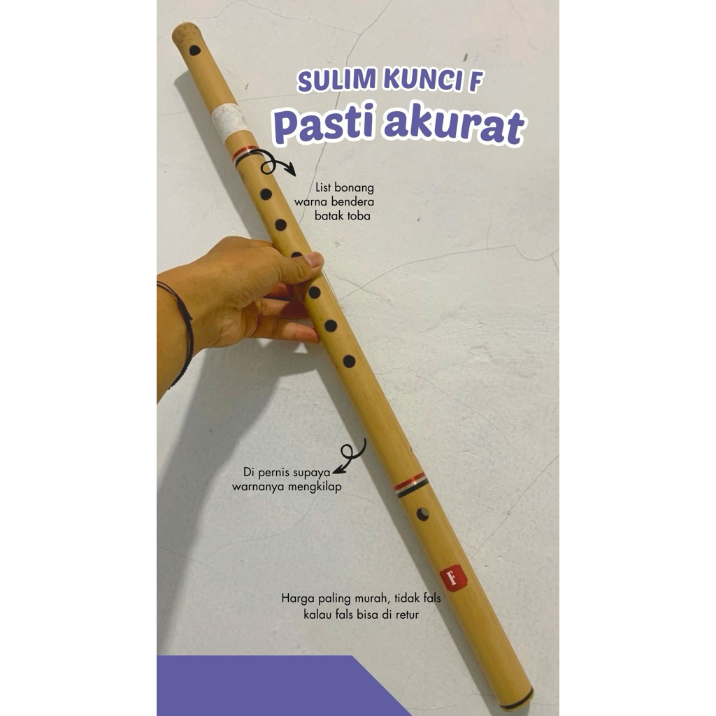 SERULING BATAK KUNCI F POLOS