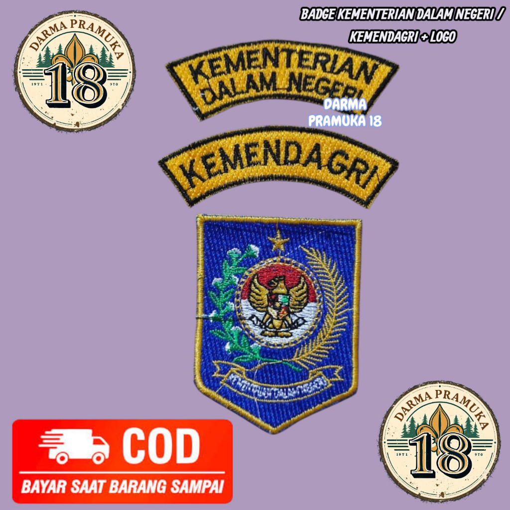 Logo Bordir Kemendagri / Logo Kemendagri / Bordir Logo Kemendagri / Bordir Kemendagri / Atribut Keme