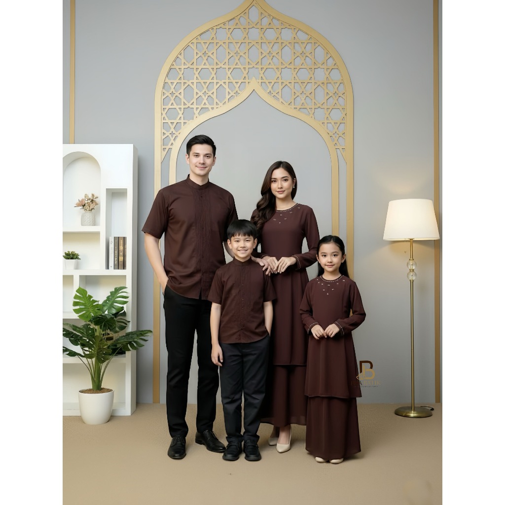 Pra Batik RANYA Set Kurung Melayu Atasan&Bawahan Baju Lebaran 2026 Gaun Elegant Bahan Ceruti.