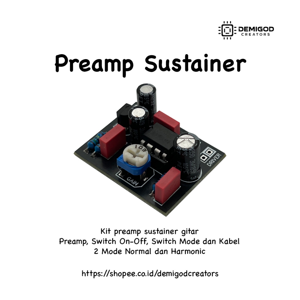 Preamp Sustainer Gitar Tanpa Driver