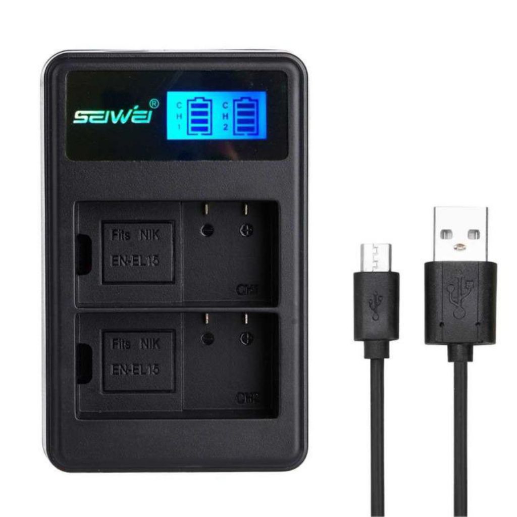 Charger Baterai Nikon Mh-25 for Nikon D7000, D7100, D7200, D7500
