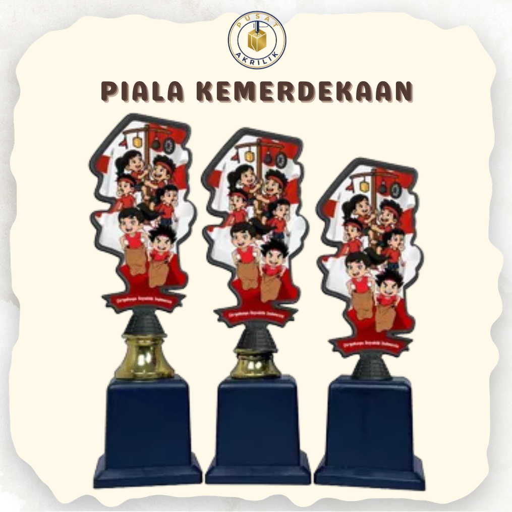 PIALA PLASTIK KEMERDEKAAN SET 123 (MODEL 5)- PIALA AGUSTUSAN- PIALA KEMERDEKAAN - PIALA SET 123 -PIA