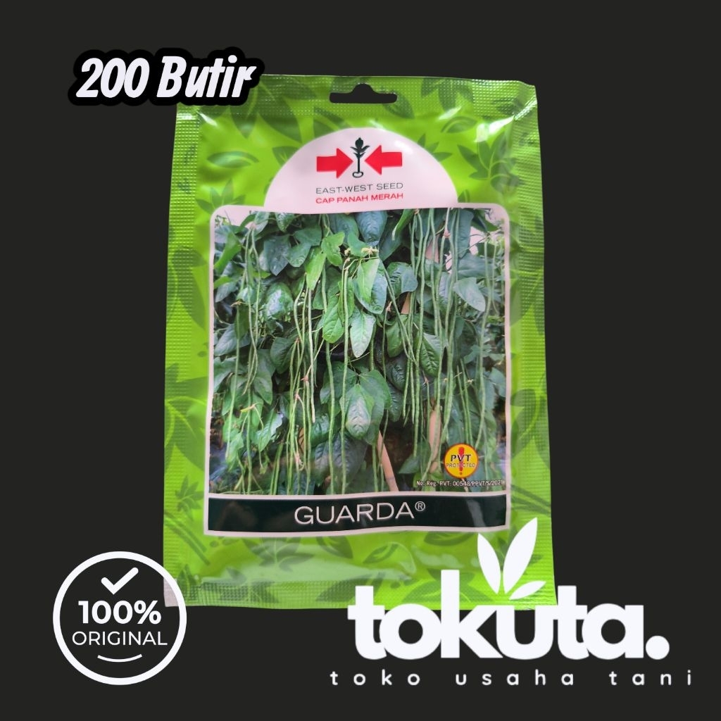 GUARDA ( GARDA ) 200 Butir Benih Kacang Panjang Cap Panah Merah