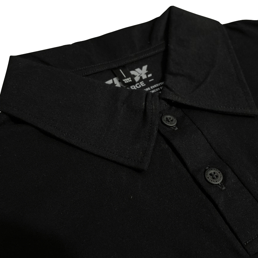 Troy Company Polo Wangky Shirt Full Black Essence - Kaos Polo Hitam WKD 3273