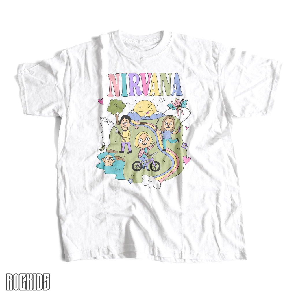 ROCKIDS - NIRVANA - TSHIRT - TEES - KIDSWEAR - KAOS BAND - KAOS BAND NIRVANA - KAOS NIRVANA - TSHIRT