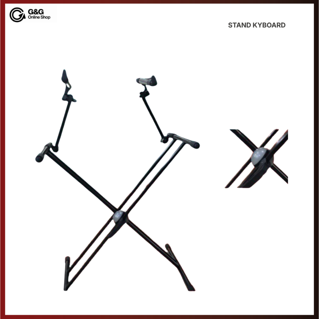 Stand Keyboard AUDIOONE MS-036 Stand Keyboard Double Silang Susun Kuat Kokoh | GG