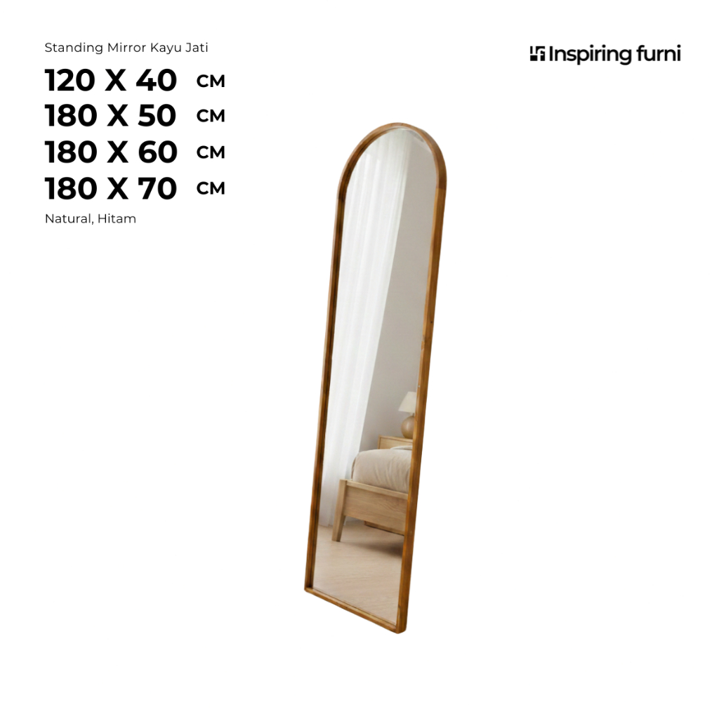 Standing Arch Mirror Kayu Jati