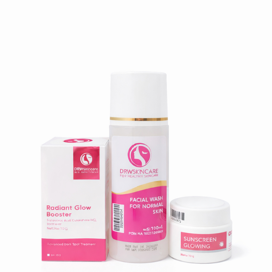 DRW Skincare Set Kecantikan Paket Radiant Glow Booster Mengatasi Flek dan  Kulit Kusam Original BPOM