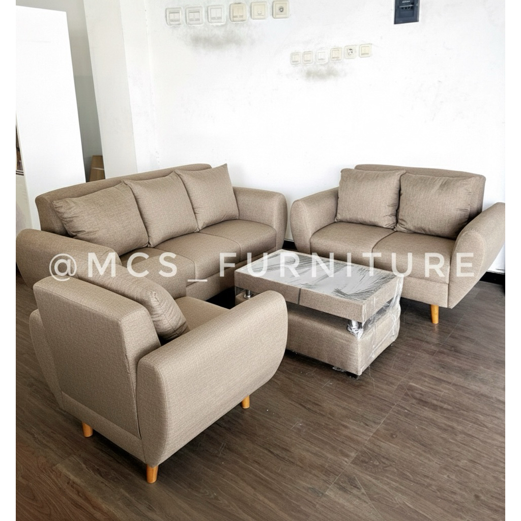 Sofa Santai Retro 321 Set Mebel Furniture MCS Semarang
