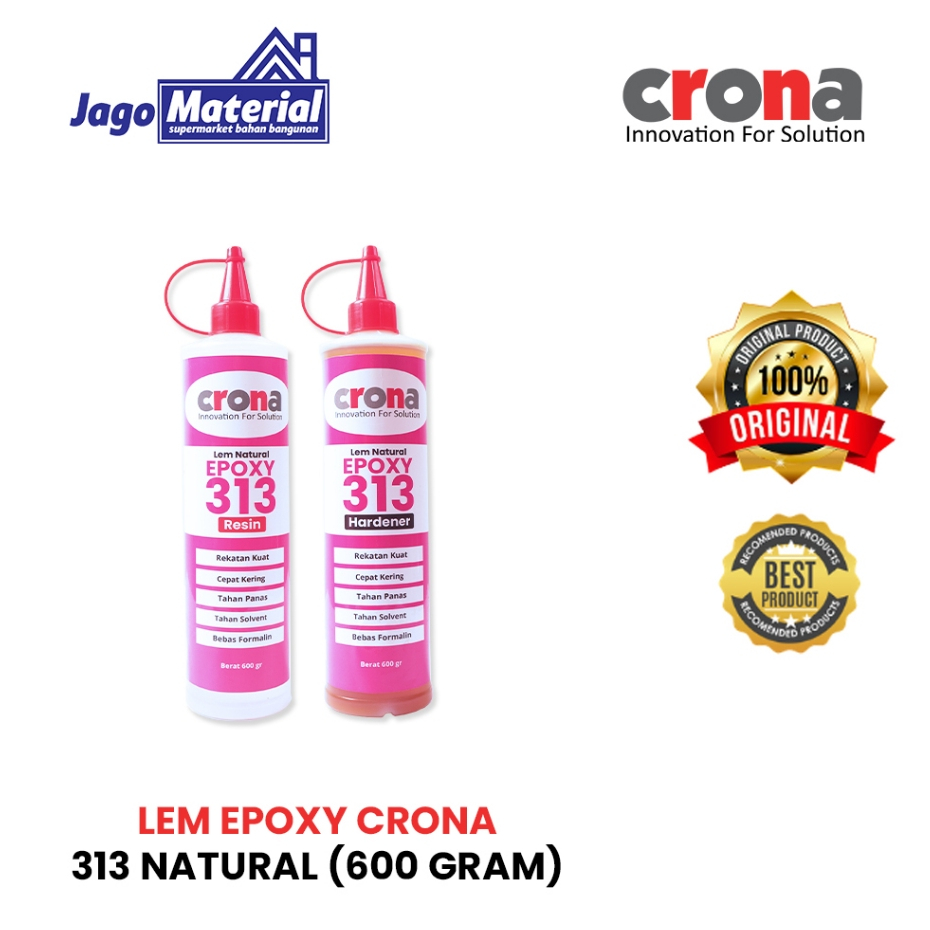 Crona Lem Epoxy 313 Natural (Resin + Hardener)