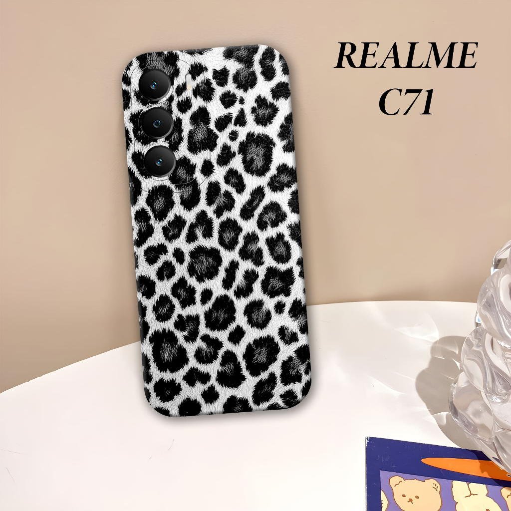 Case Hp Realme C71 - Casing Hp Realme C71 - External_acc - Fashion Case Leopard - Case Cewek - Case 
