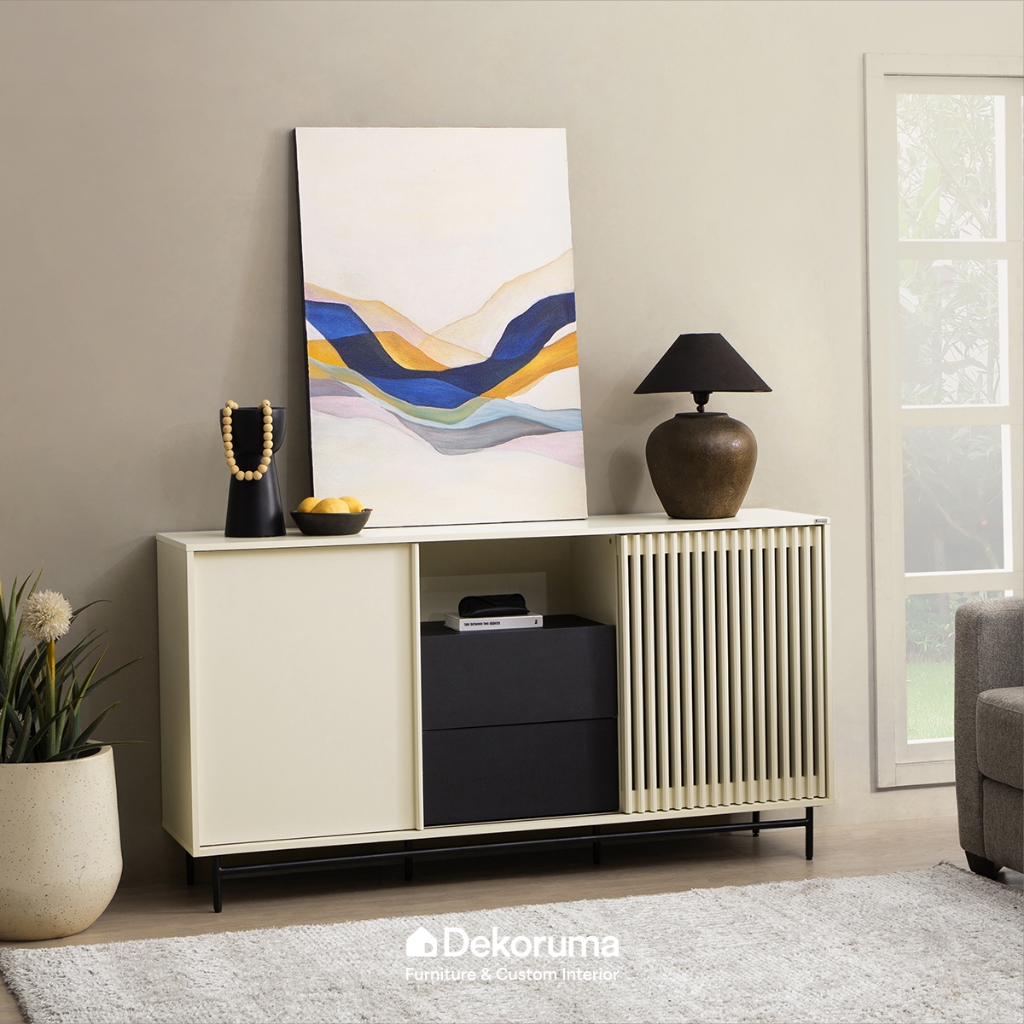 Dekoruma AINA Credenza / Bufet Credenza dengan Laci / Credenza Cabinet 160