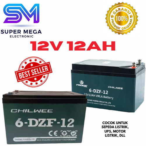 Chilwee Aki Sepeda Listrik 12V 12AH Original GODA