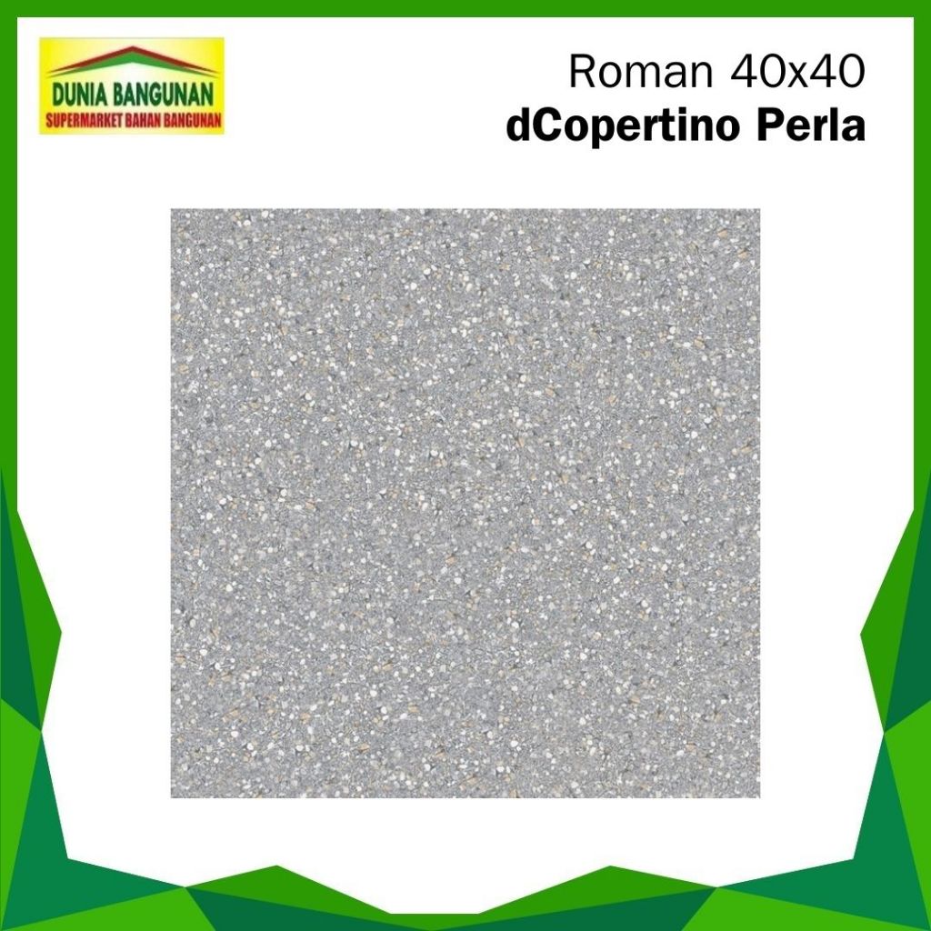 Keramik 40x40 Roman dCopertino Perla Keramik Lantai Kasar Kamar Mandi Terazzo