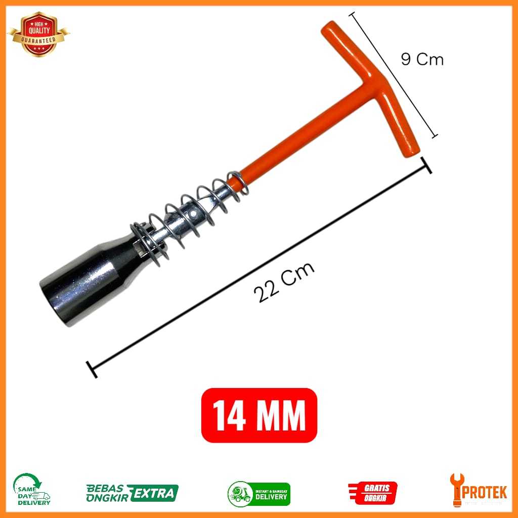Jungle_Shop_ Iwt Kunci Busi Kunci Shock Busi Flexsible 16Mm/21Mm Spark Plug Socket Wrench Kunci T