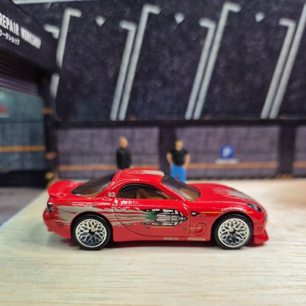 HOT WHEELS PREMIUM FAST AND FURIOUS MAZDA RX-7 FROM ORIGINAL FAST CARD
