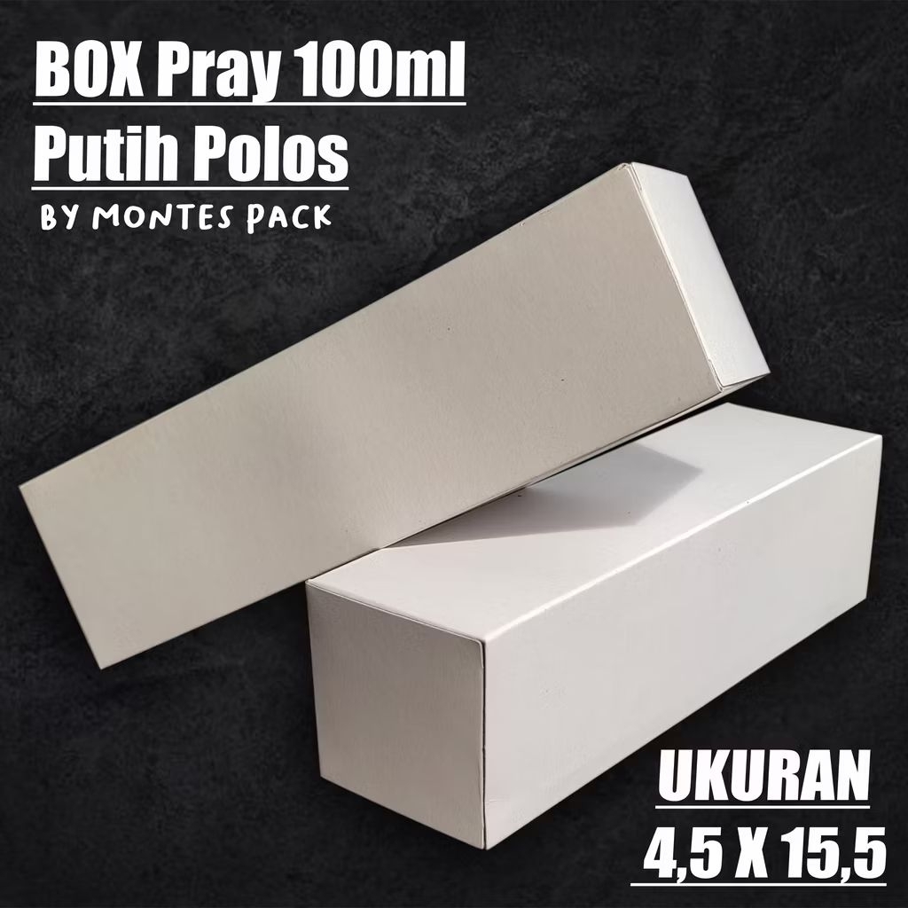 Spray Box POLOS / Kemasan parfum / packaging botol 100ml / Box 4.5x4.5x15.5 polos