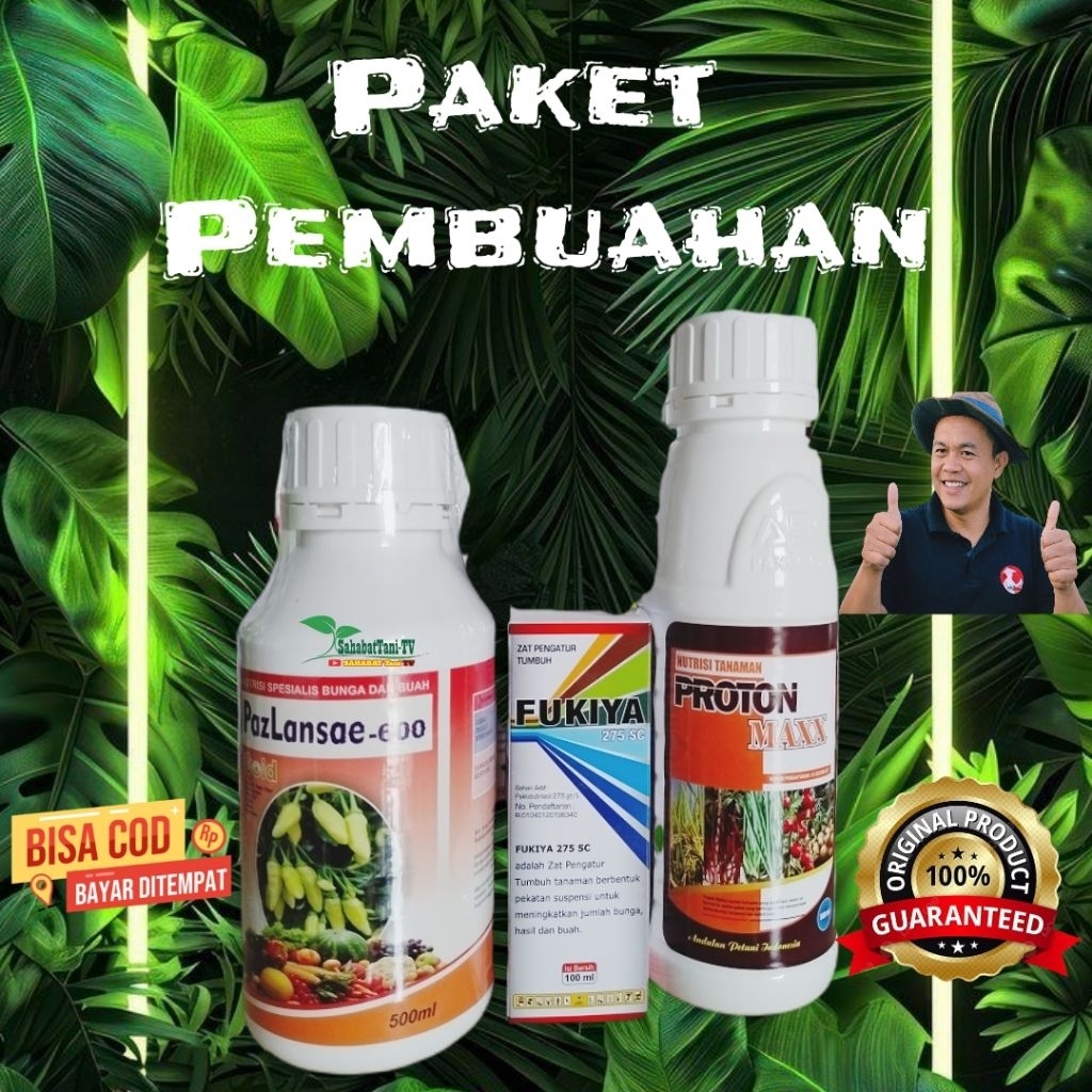 PAKET GENERATIF (FUKIYA 100ML+PAZLANSAE GOLD 500ML+PROTONMAXX 500ML) BOSTER BUNGA DAN BUAH