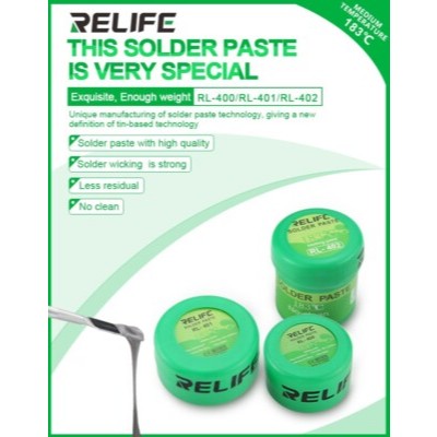 Timah Pasta Solder Relife RL-400 401 402 Cetak IC CPU BGA