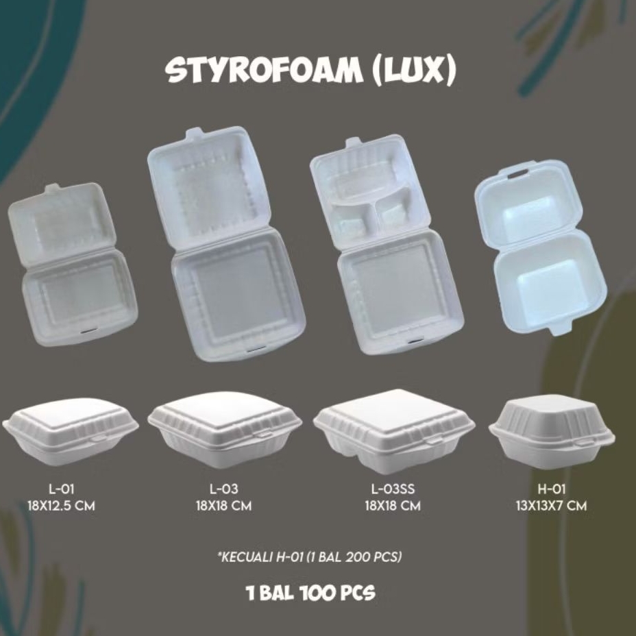 ( 1 SLOP ) STEROFOAM FOAM STYROFOAM BUBUR MIE AYAM BURGER NASI SEKAT POLOS INSTAN