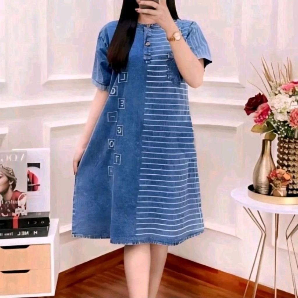 DASTER JEANS BORDIL WANITA KEKINIAN