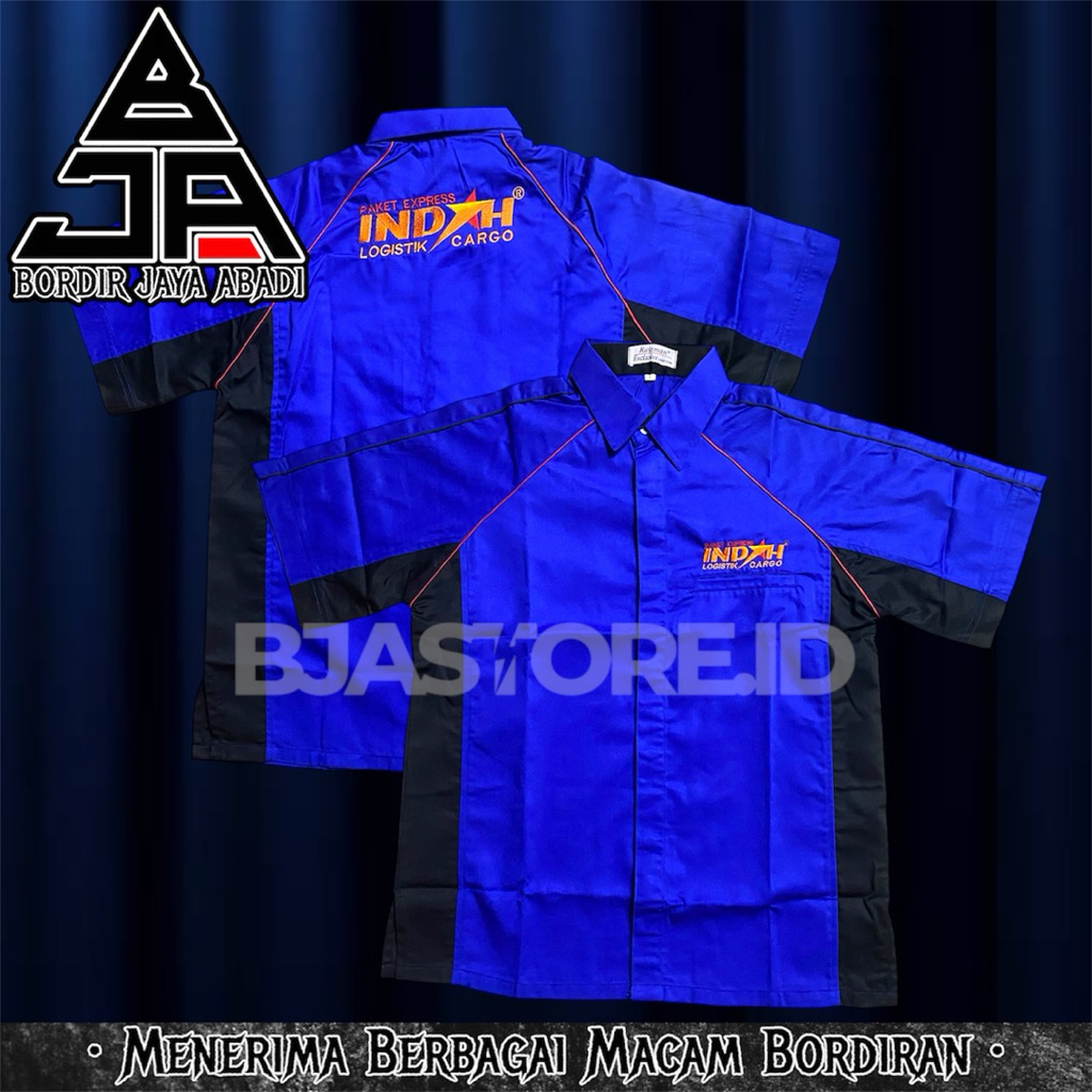 Kemeja Indah Cargo Logistik Biru Terbaru