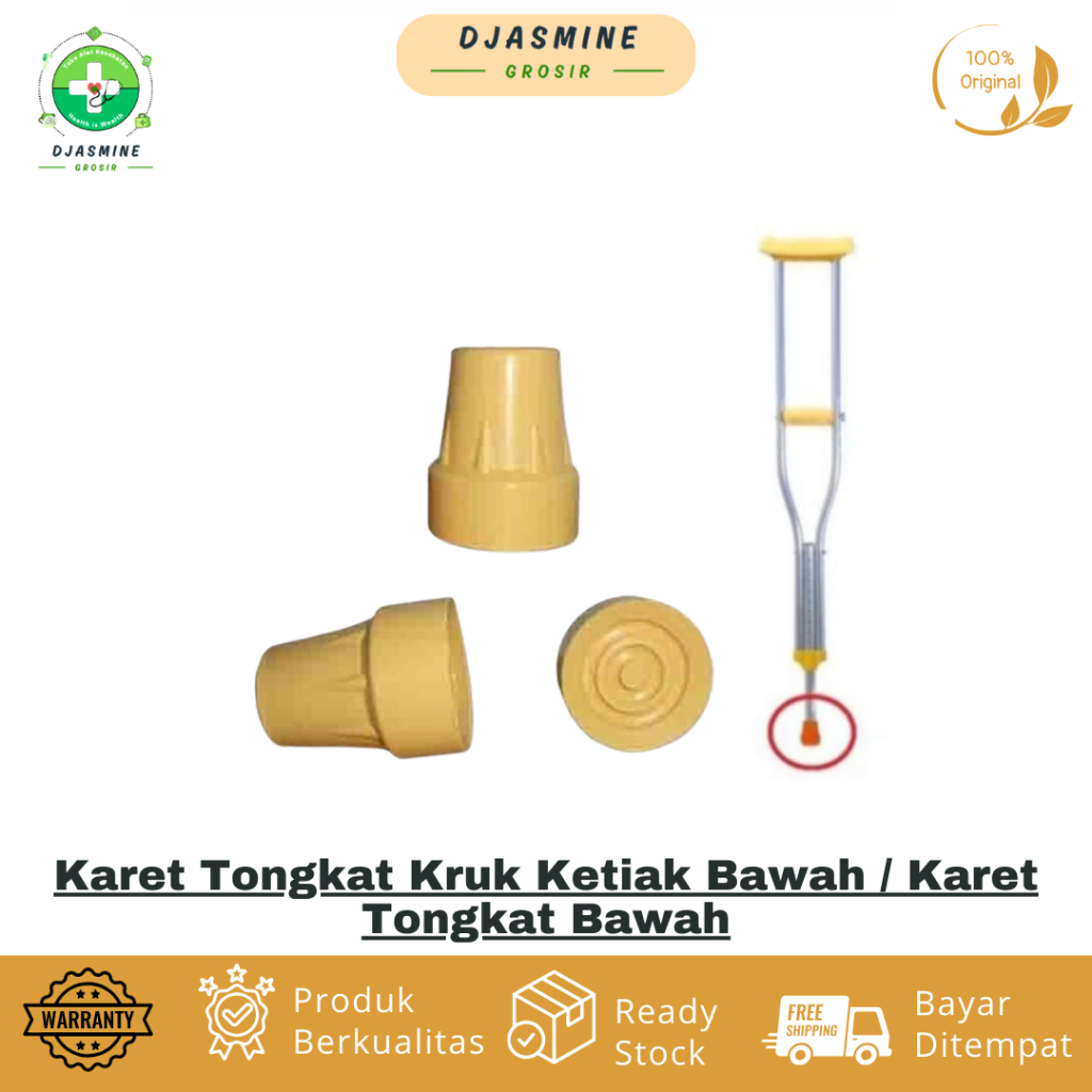 Karet Tongkat Kruk Ketiak Bawah / Karet Tongkat Bawah