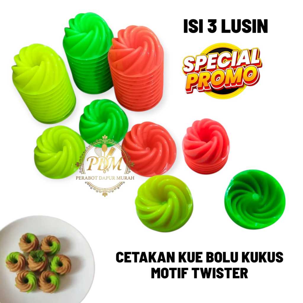 3 LUSIN CETAKAN PUDING, CETAKAN PUTU AYU MOTIF TWISTER