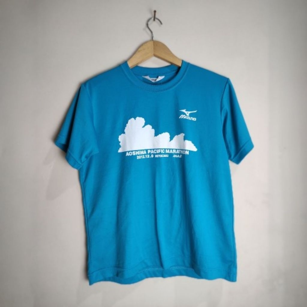 Kaos Club Champion Mizuno Biru Laut Original Second – Adem Nyaman Olahraga