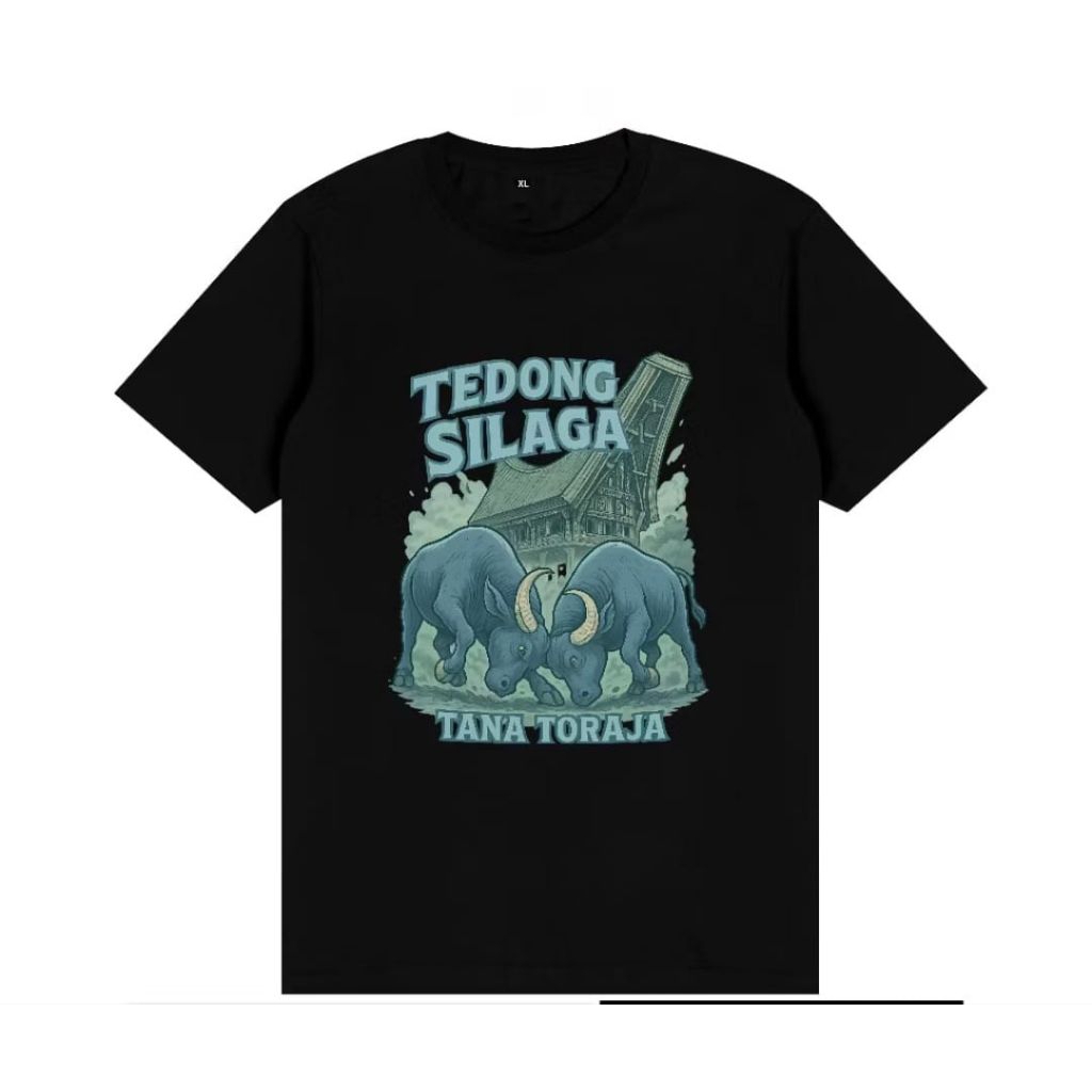 KAOS TEDONG SILAGA TANA TORAJA MOTIF BIRU