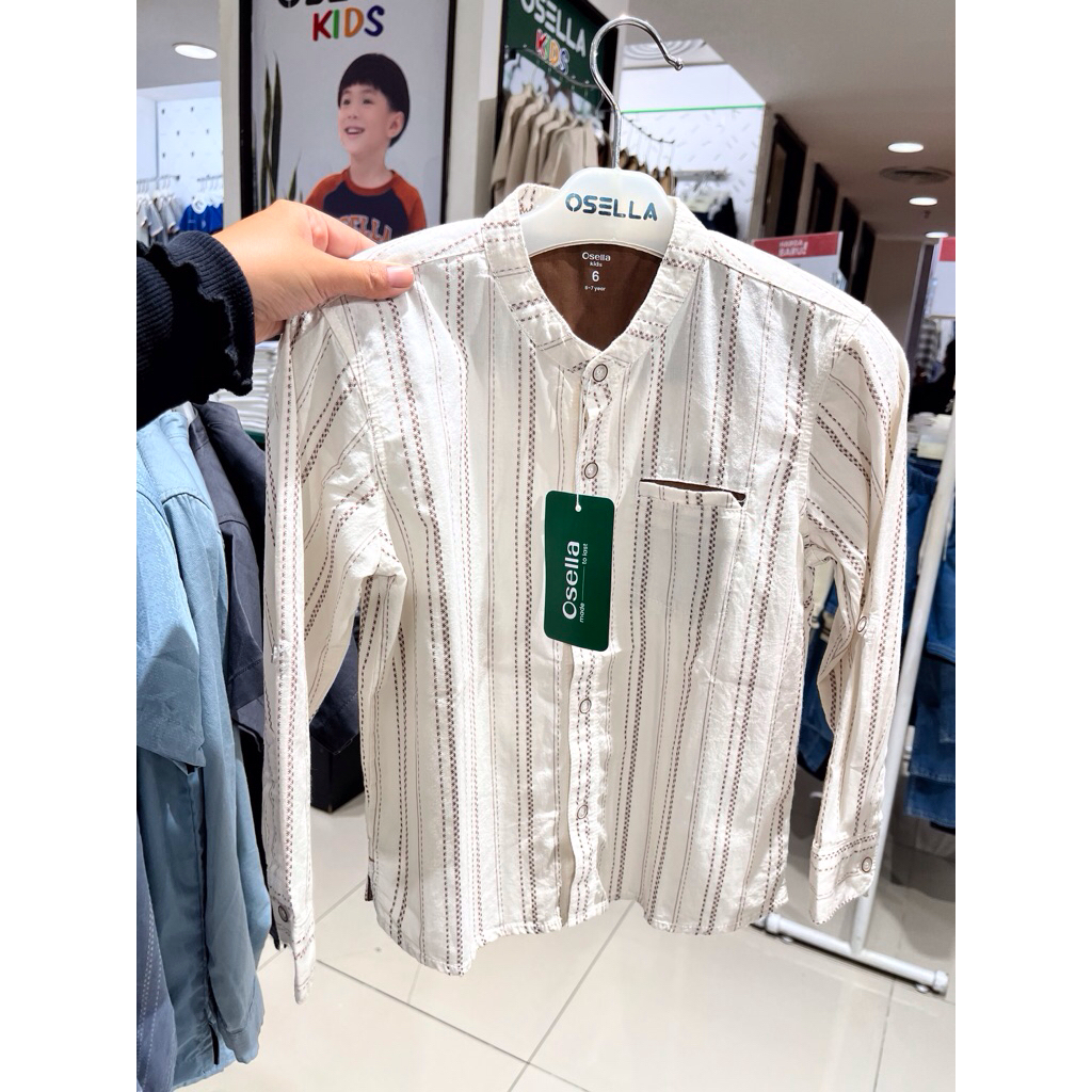 kemeja lengan panjang anak laki laki koleksi terbaru by osella kids