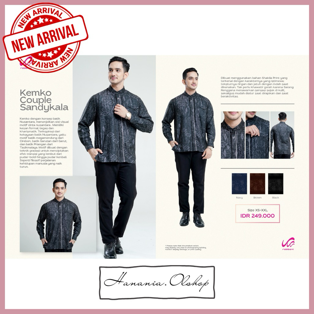 DISKON RABBANI - NEW ARRIVAL Kemko Couple Sandykala Rabbani | baju couple lebaran | couple rabbani |