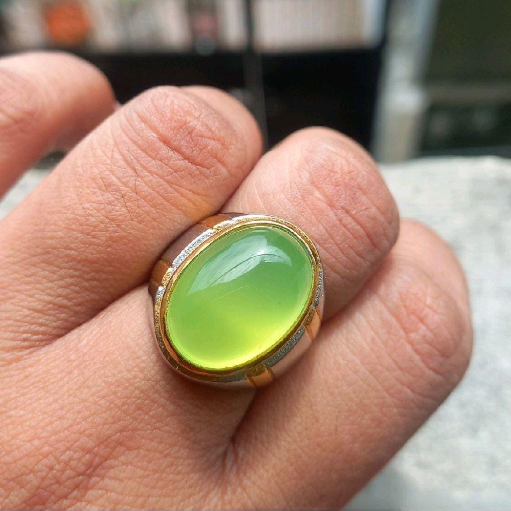 Cincin Batu Natural Sungai Dareh Ring Titanium Super mewah
