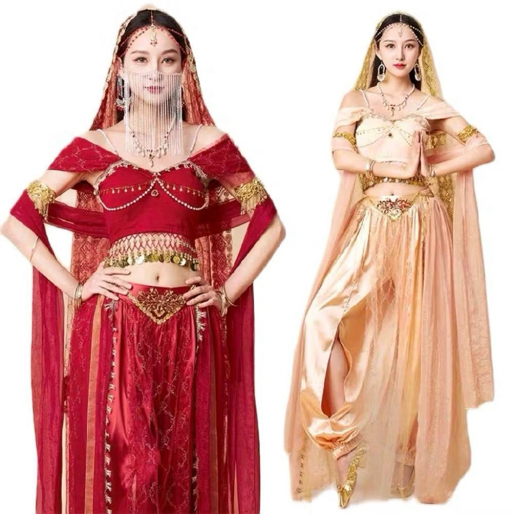 Indian Belly Dance Middle East Arab Dancing Costume Adult Woman | Kostum Tari Perut Wanita dewasa Or