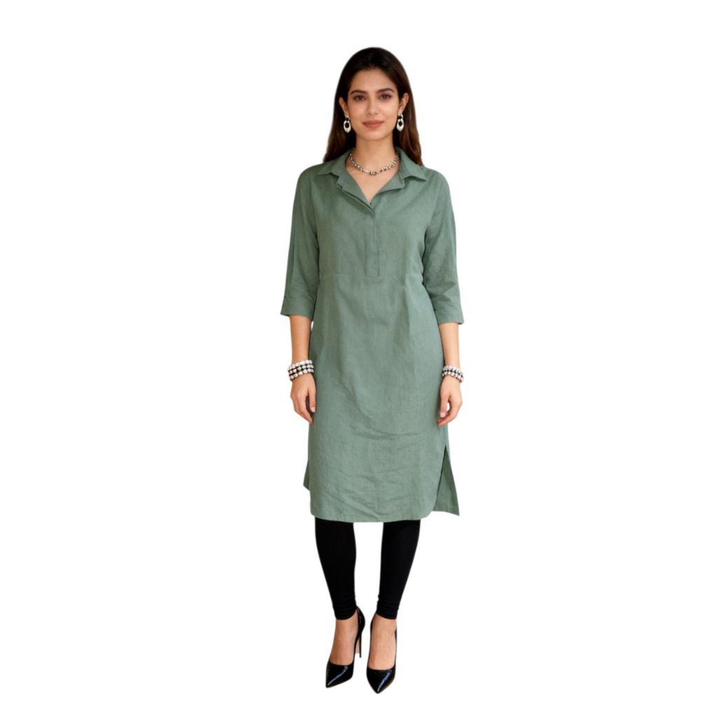 Long Tunik Import Bahan Katun Linen Mix Viscose