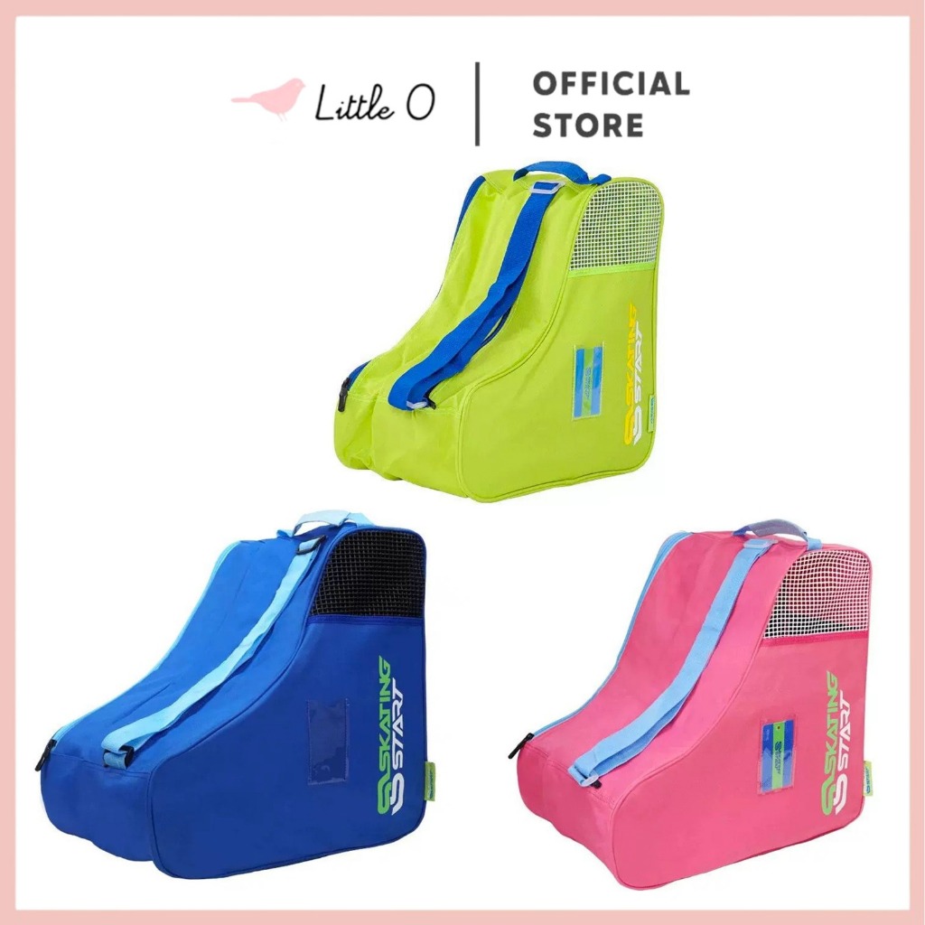 LITTLE O - Tas Sepatu Roda Skating Start Tas Sepatu Ice Skating Es Hockey Bahan Kain Oxford Bisa Di 