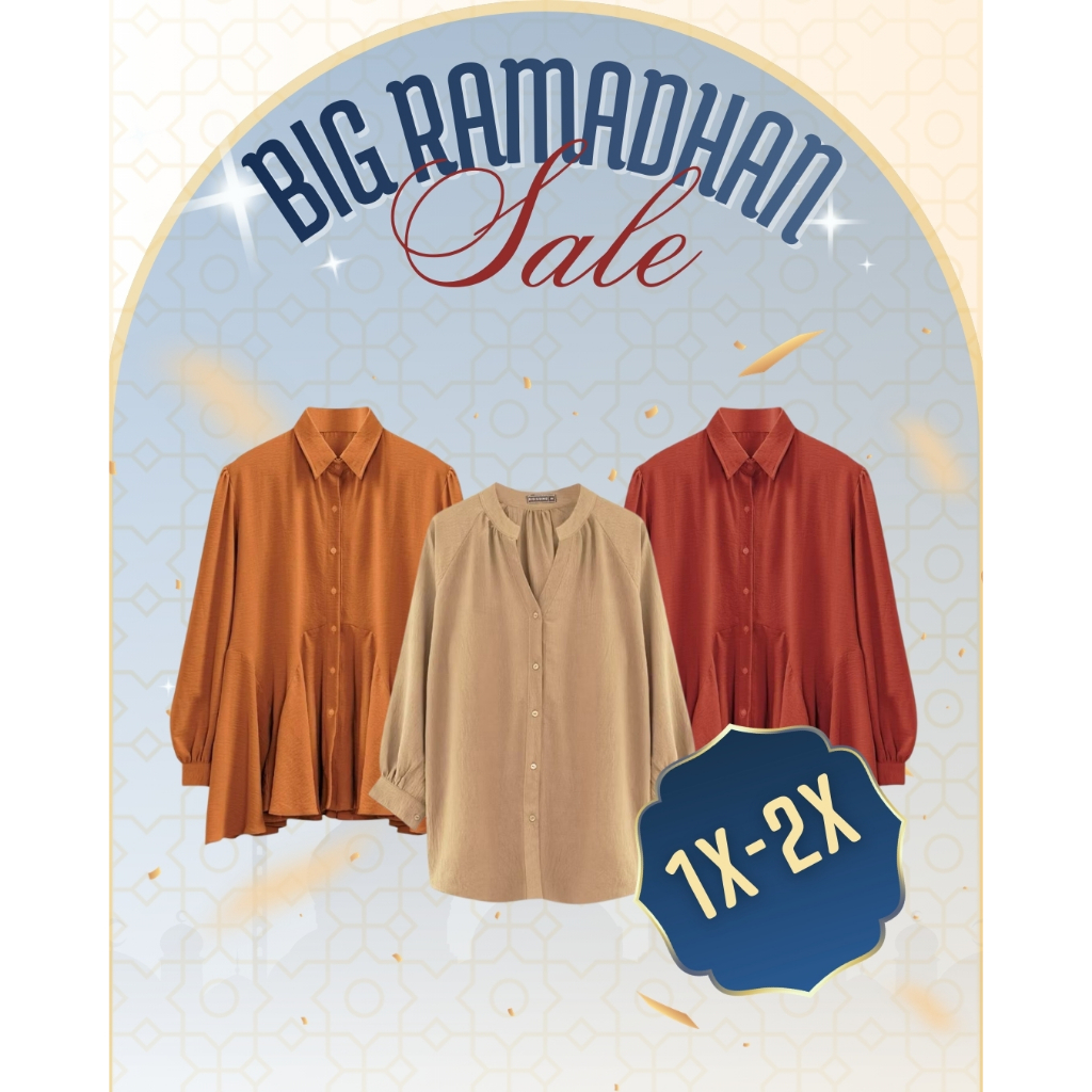 Bigissimo - Big Ramadhan Sale SERBA DISKON 1 HARGA | Blouse Atasan Tunik Wanita 1X - 2X Bigsize Jumb