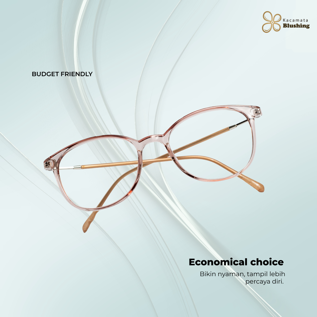 KACAMATA BLUSHING - Frame Kacamata ADELINE Caramel Stylish Unisex Wajah Kecil