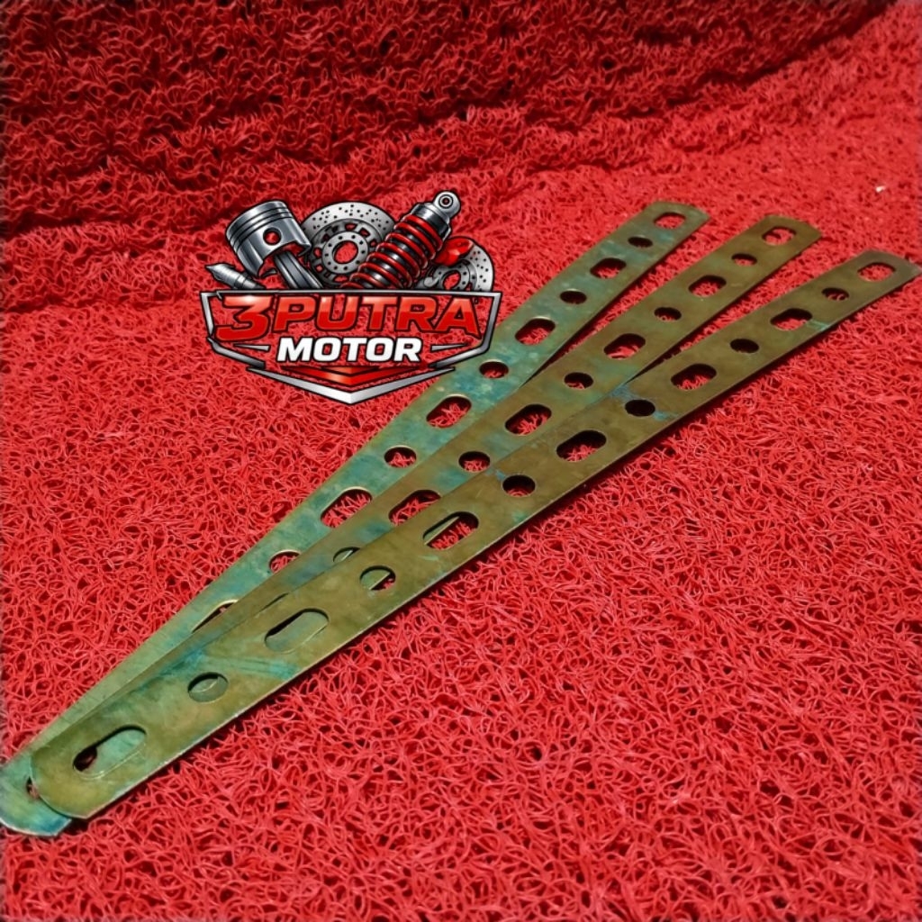 Plat besi lubang 30 cm/besi plat lubang/ plat breket klakson/plat breket motor