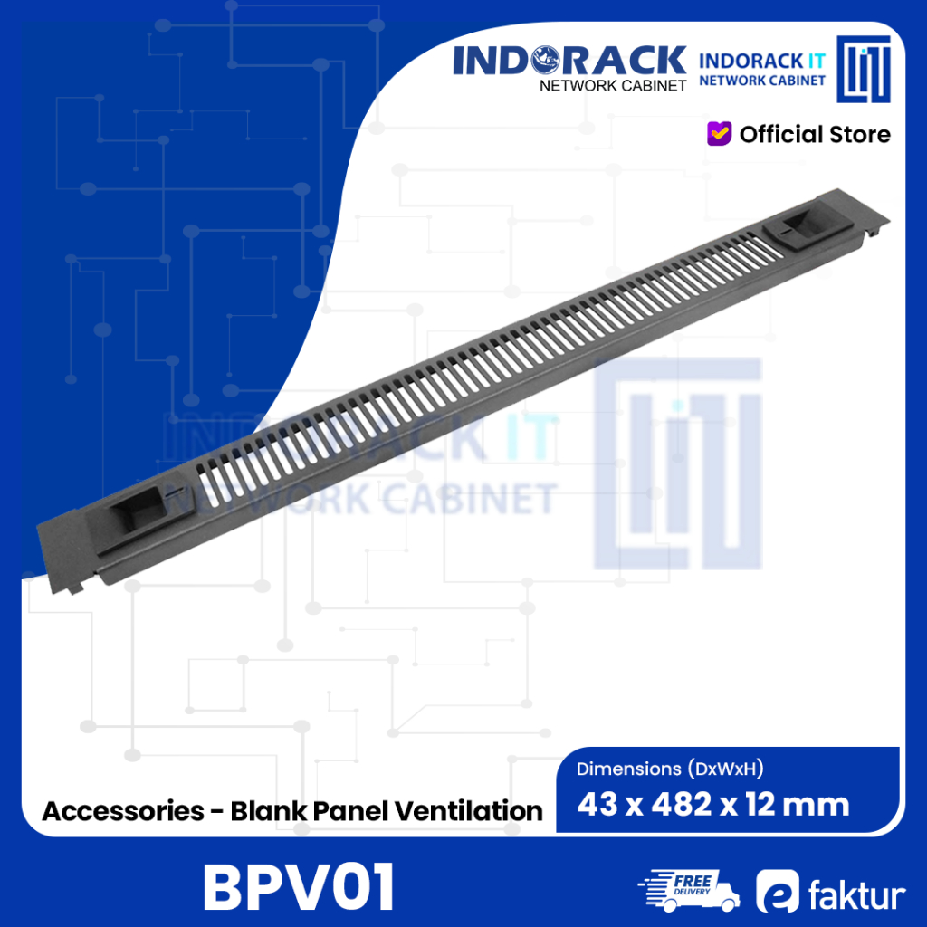 Blank Panel Ventilation 1U 19" - BPV01