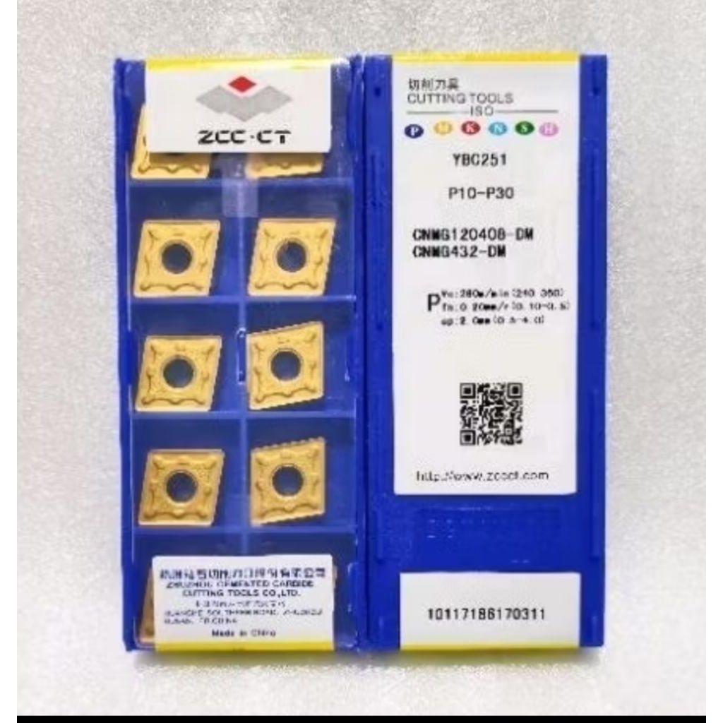 INSERT CARBIDE CNMG 120408 YB251 ZCC-CT  . PISAU BUBUT CNMG120408 ZCC-CT KONDISI BARU
