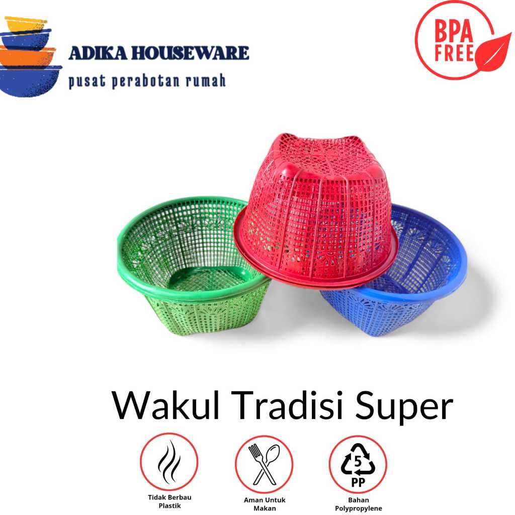 WAKUL TRADISI SUPER - BESEK HAJATAN PLASTIK - MARANG/REGE/CETING NASI KENDURI
