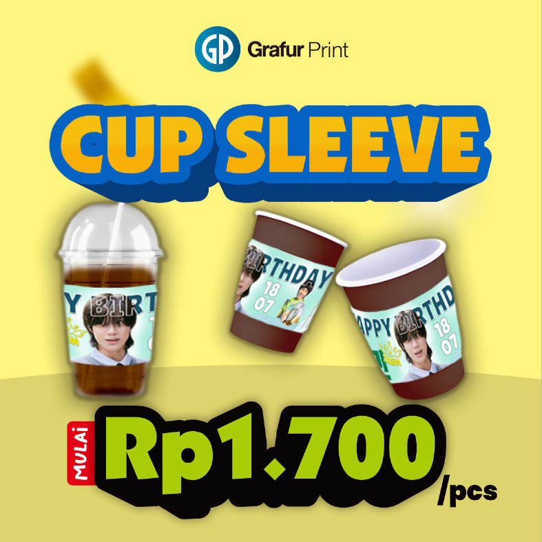 CETAK CUP SLEEVE CUSTOM | ART CARTON 260 GSM