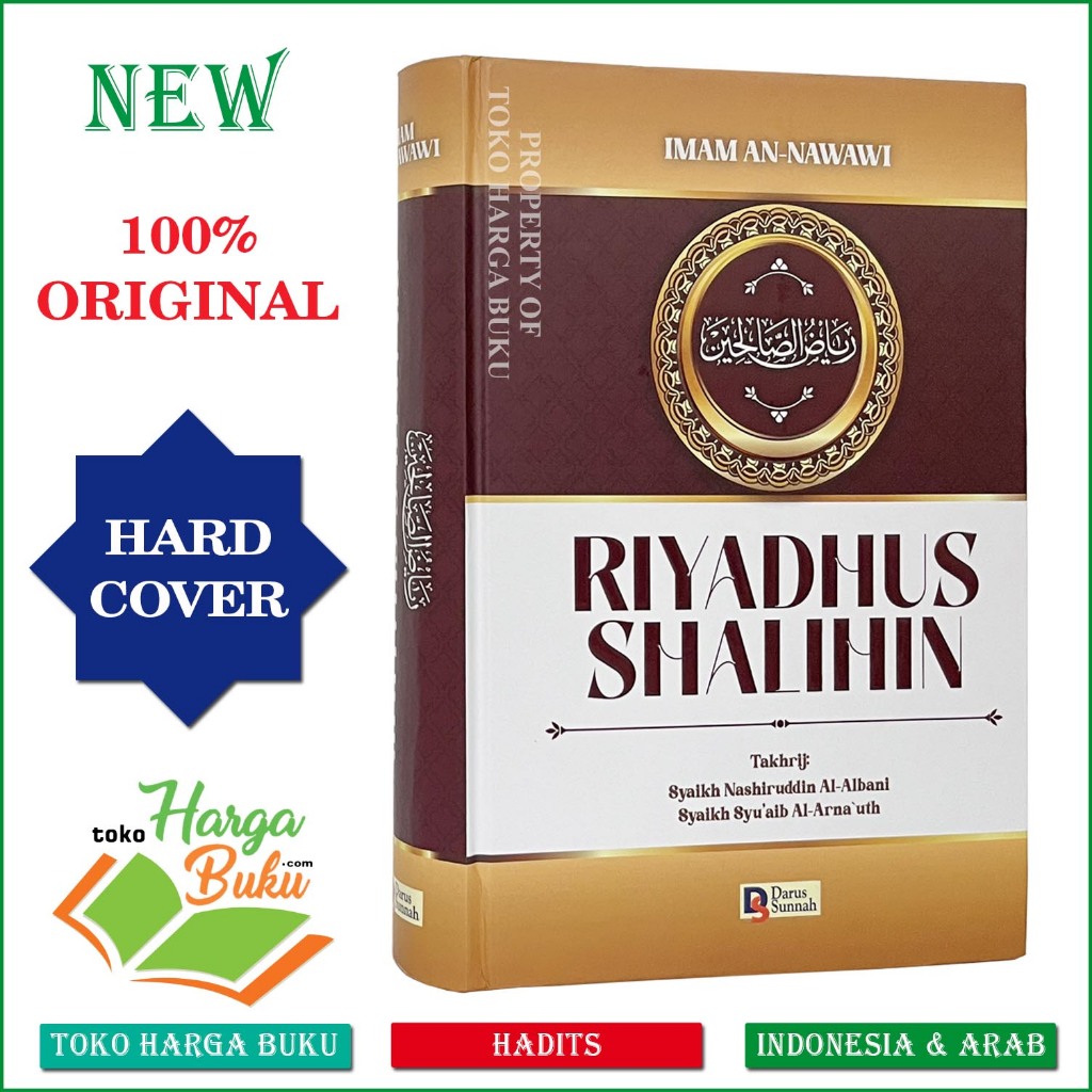 Foto Buku Riyadhus Shalihin Matan dan Terjemahan Lengkap Imam An Nawawi Original Hard Cover Kitab Hadits - Darus Sunnah
